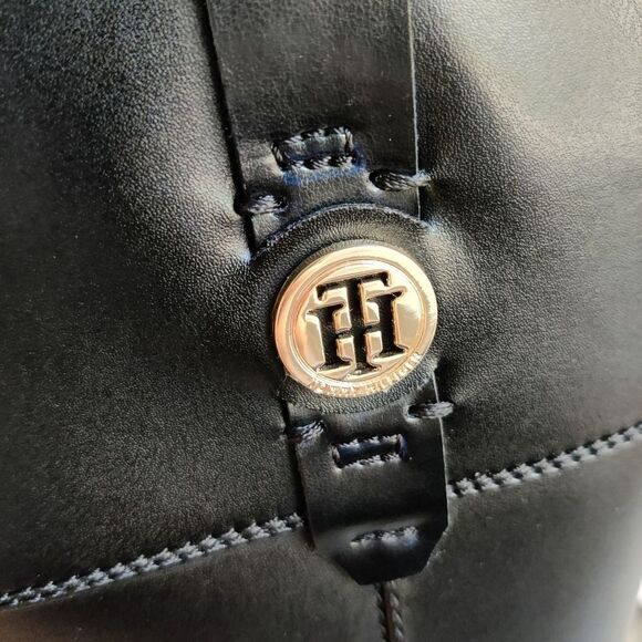 Tommy Hilfiger Shano black vegan leather tall riding boots women's 7.5 - Picture 8 of 9